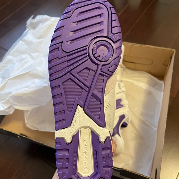New Balance 550 white/prism purple NEW - Picture 3 of 5